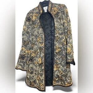 Vintage Cold Water Creek Floral Patterned Coat Ptp 23 Length 34